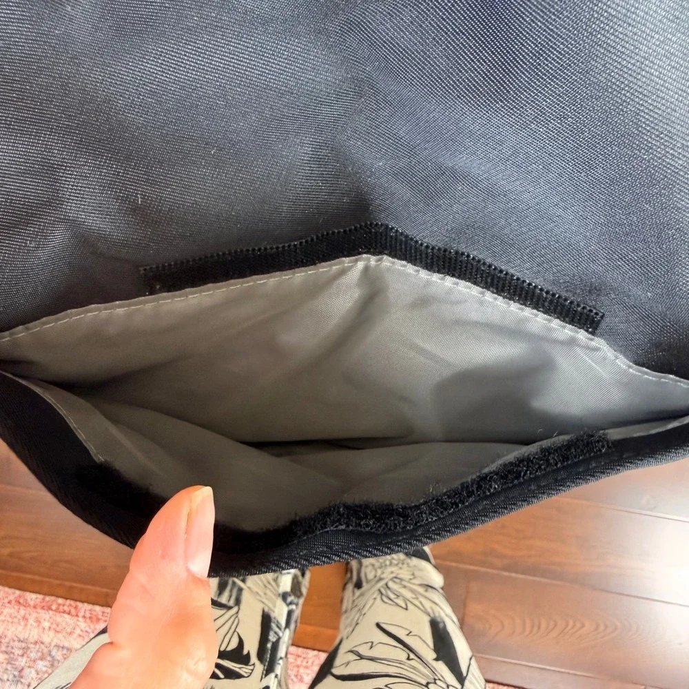 BEIS Diaper Bag Backpack Black Nylon Travel Laptop Bag with Trolley Sleeve